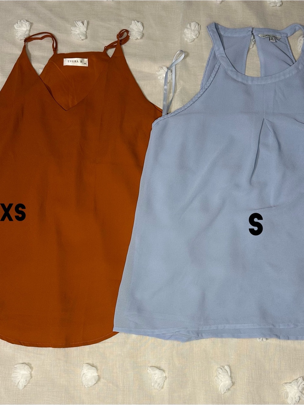 Naked Zebra Rust and Light Blue Spaghetti Strap & Tank Camisoles